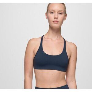 Prana Luxara Racerback Bra  Stormy Night Navy Blue Size M NWT